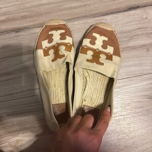 Tory Burch Beige and Tan Shoes